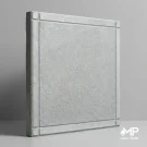 موزاییک پلیمری چرم دورقاب ابعاد 40*40 و 50*50 ضخامت 2.5 رنگ طوسی