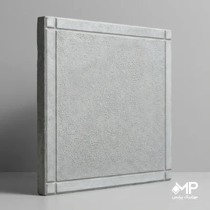 موزاییک پلیمری چرم دورقاب ابعاد 40*40 و 50*50 ضخامت 2.5 رنگ طوسی