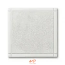موزاییک پلیمری چرم دورقاب ابعاد 40*40 و 50*50 ضخامت 2.5 رنگ سفید