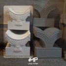 جدول دور باغچه بتنی طرح پرده ای
