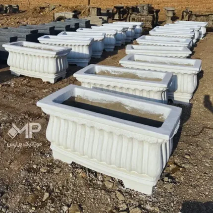 گلدان پلیمری مستطیل طرح آماتیس