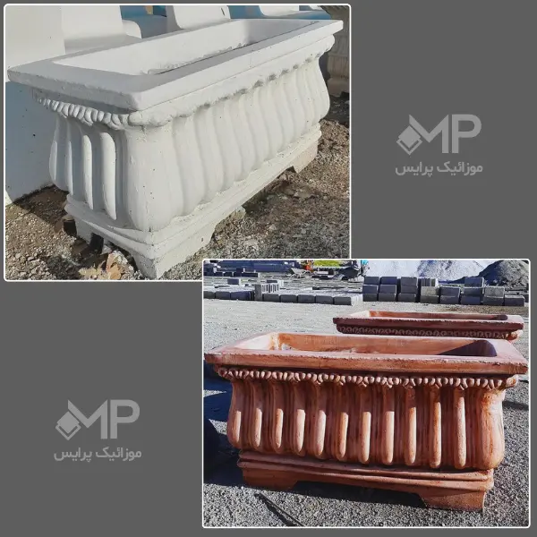 13 گلدان بزرگ مستطیل طرح آماتیس