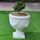 گلدان پایه دار گرد مدل پرده ای