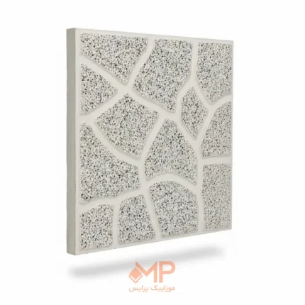 موزاییک طرح سنگفرش 40*40 گرانیتی سیمان سفید