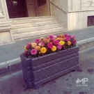 گلدان بزرگ سه خط طرح دار مستطیل طول 120