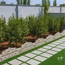 نرده دور باغچه رنگ سفید