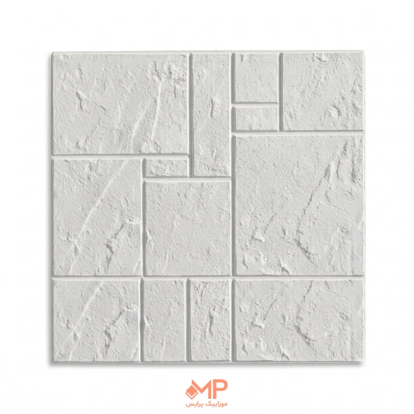 Parse Moraba (3) موزاییک پلیمری طرح پارسه مربع ابعاد 40*40 و 50*50 سفید